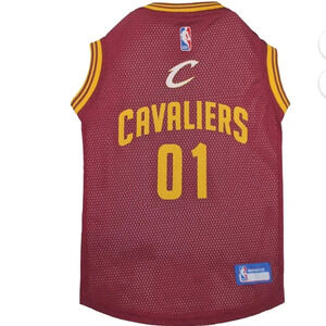 Cleveland Cavaliers Pets First Mesh Dog Basketball Jersey Shirt Size L NBA Wine